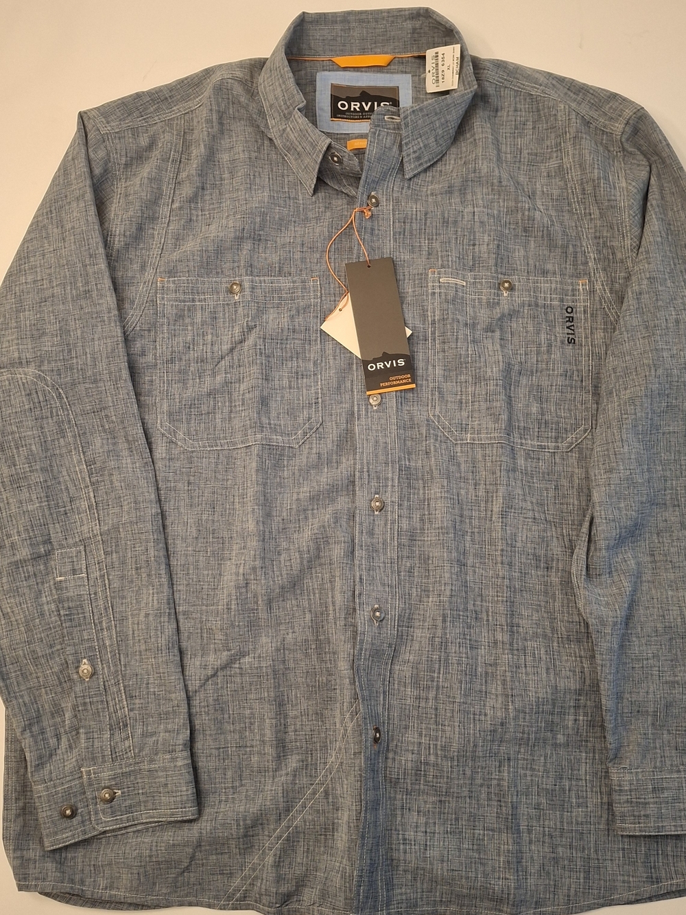 Orvis Men's Button-Up Shirt - Blue